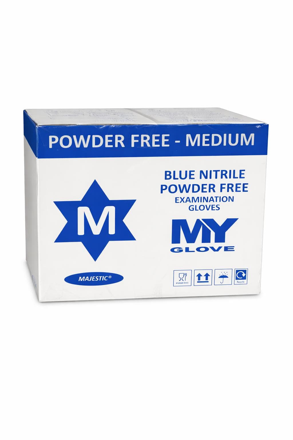 BLUE NITRILE PF GLOVES (10X100)